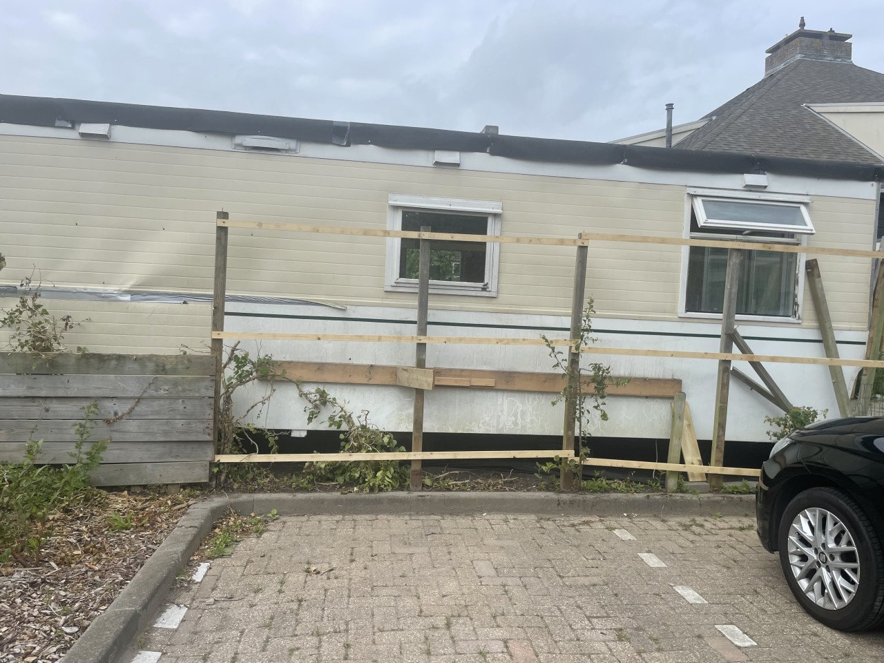 Gratis caravan/bouwkeet