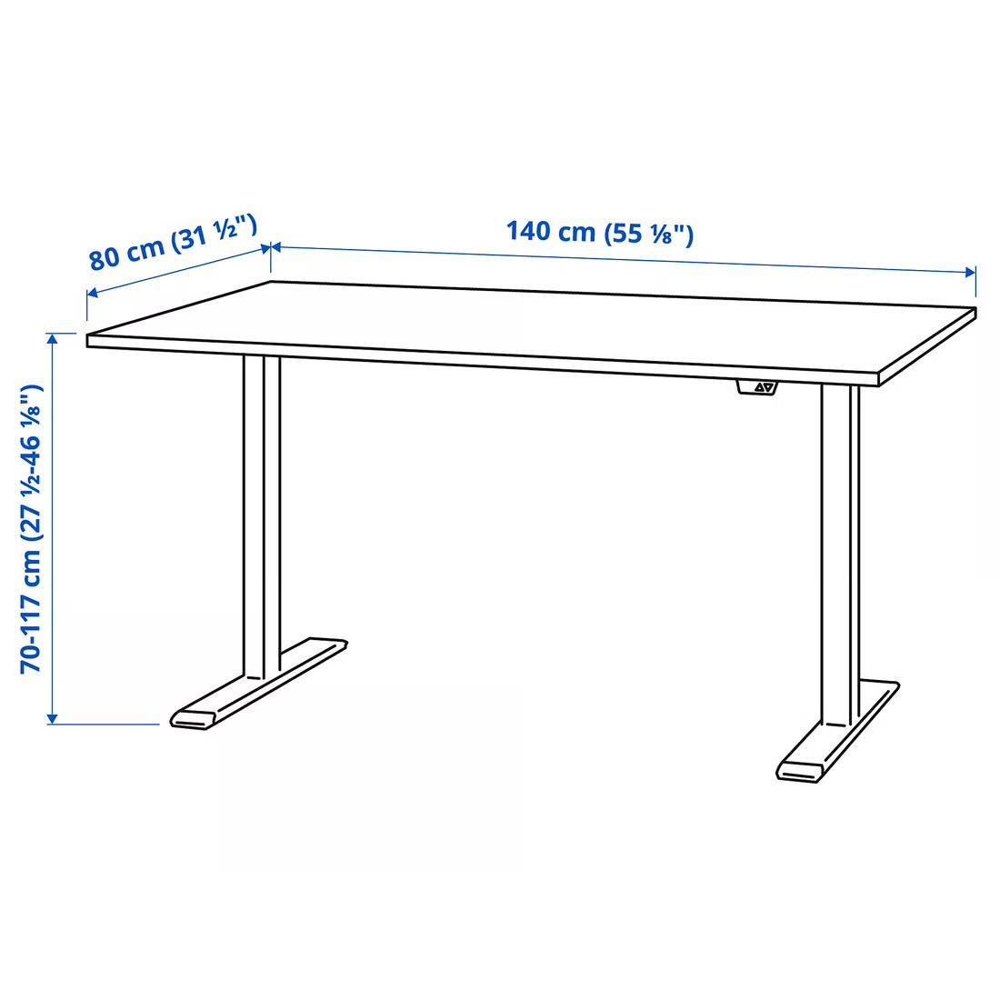 Verstelbaar bureau zit/sta 140x80 van €299 voor €150