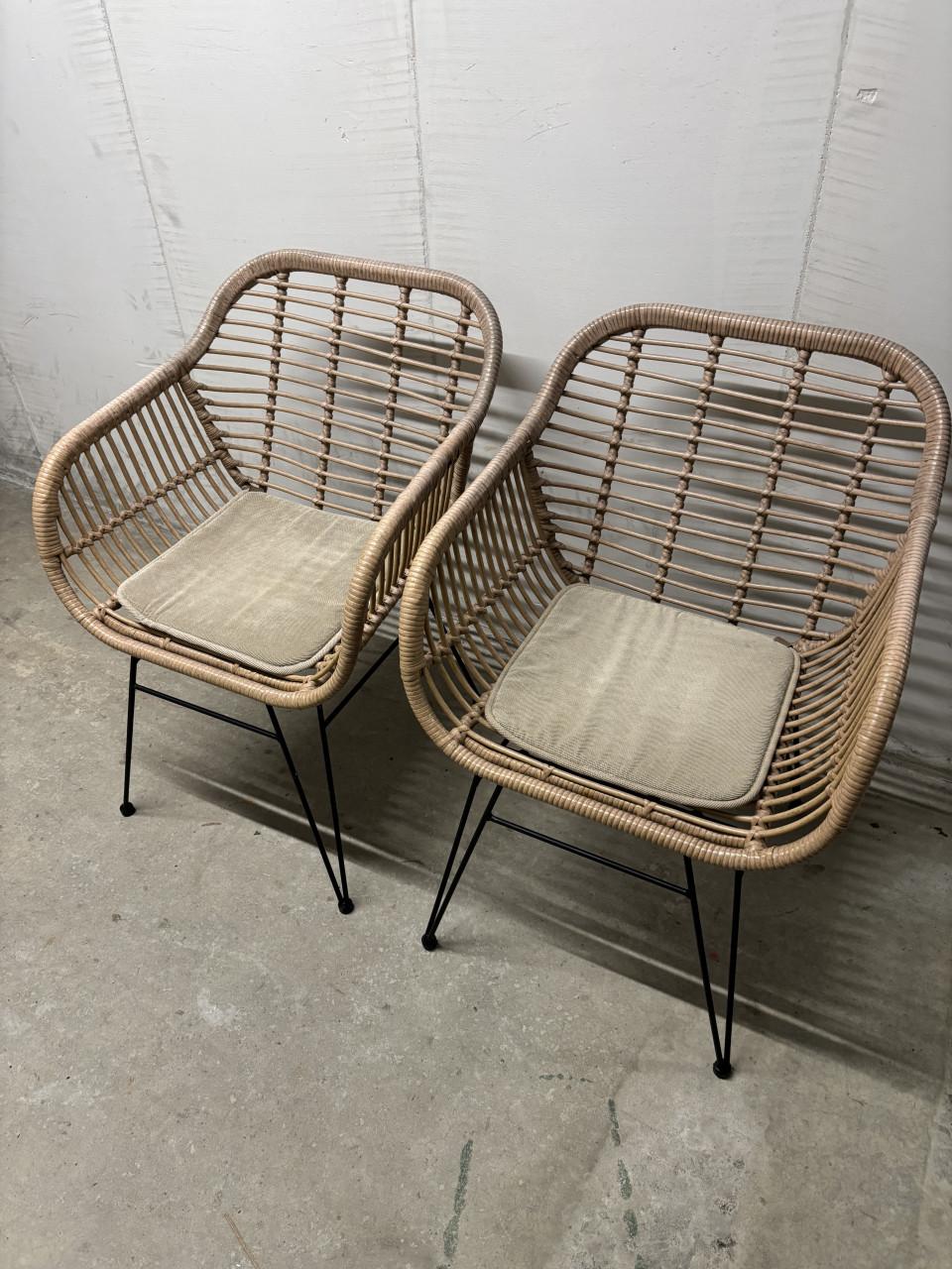 Tuinstoelen rotan 4x