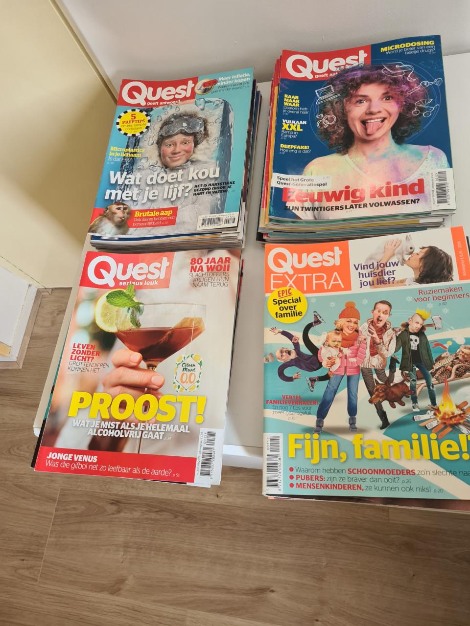 QUEST tijdschriften jaargang 2023/2024/2025 plus 7x extra uitgave