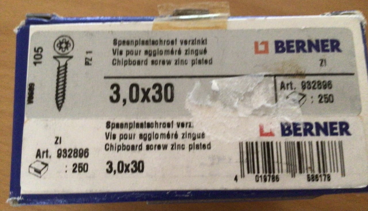 Berner spaanplaatschroeven verzinkt