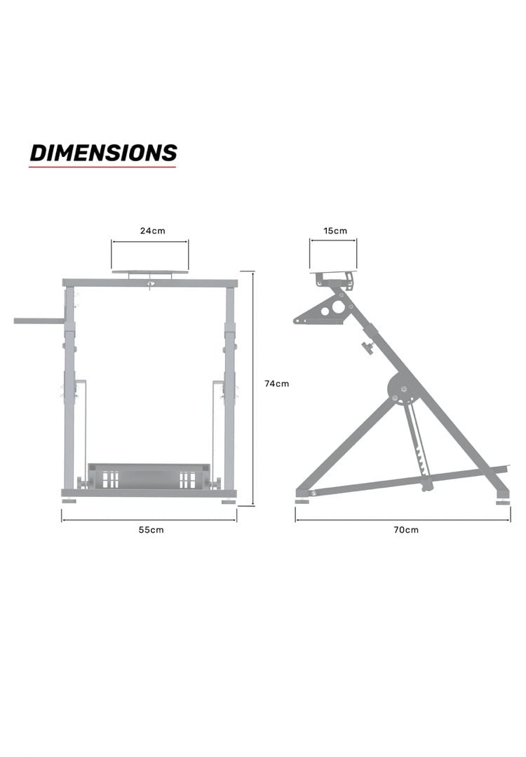 Opvouwbare sim racing stuurstandaard - Apex wheel stand