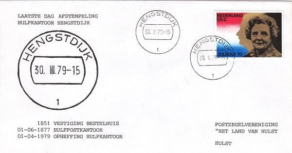 Envelop Hengstdijk Laatste Dag Afstempeling