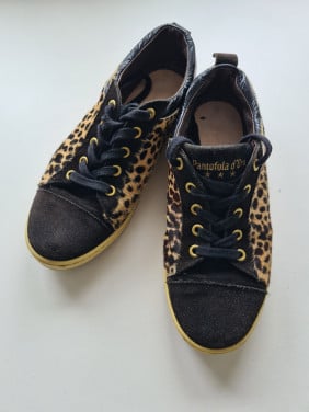 Pantofola D' Ora leren tijgerprint sneackers  Maat 39