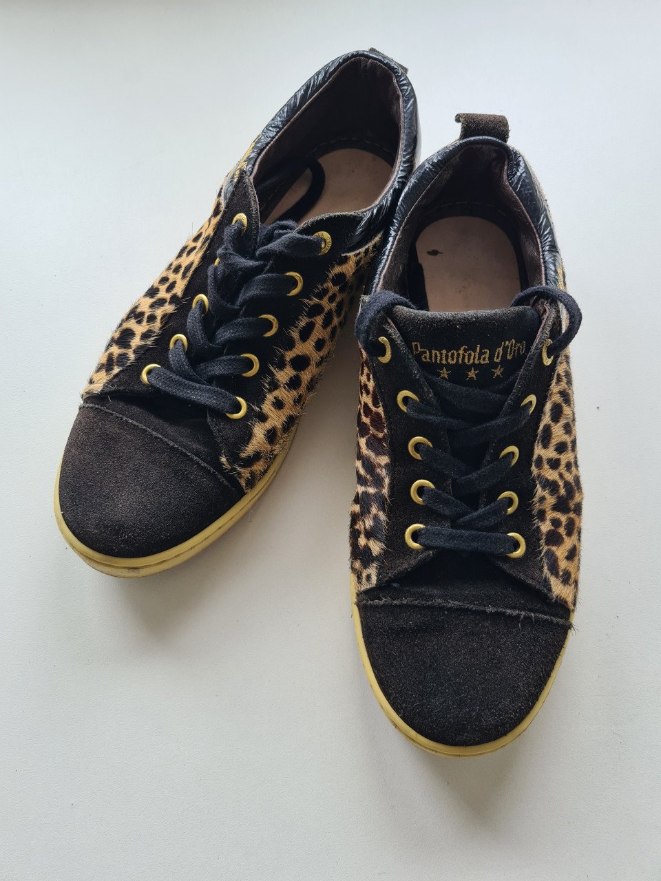 Pantofola D' Ora leren tijgerprint sneackers  Maat 39