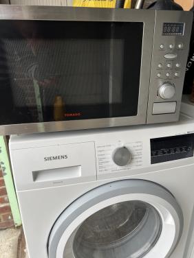 RVS combi Magnetron met oven als nieuw