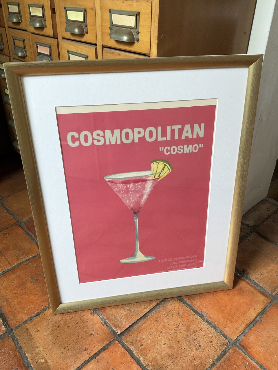 Cosmopolitan Cocktail in lijst