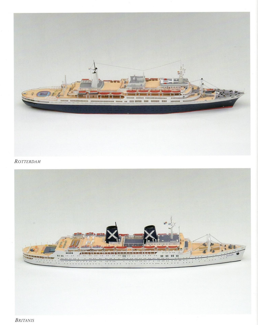 Schiffe aus Papier. Karton modelbouw