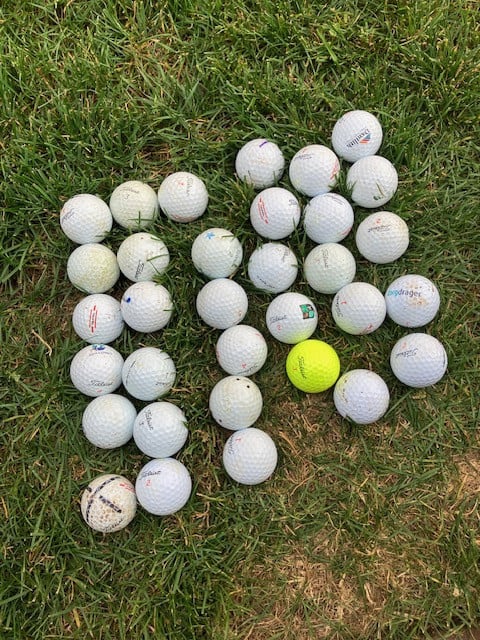 Golfballen gebruikt