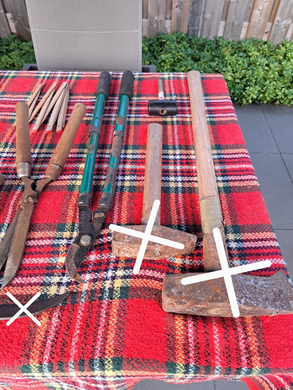 Tuingereedschap voor de starter, etc.