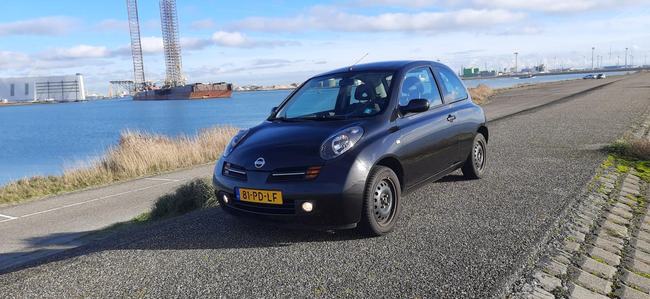 Nissan Micra 1.2 80PK Apk 2027 Airco,Stuurbr,CV,Ond Boekje Zwart metallic
