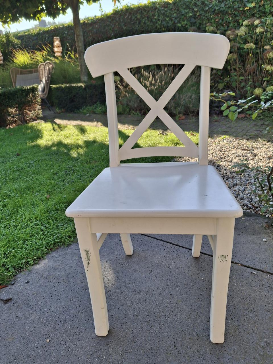 Ikea Norden klaptafel wit met 2 stoelen