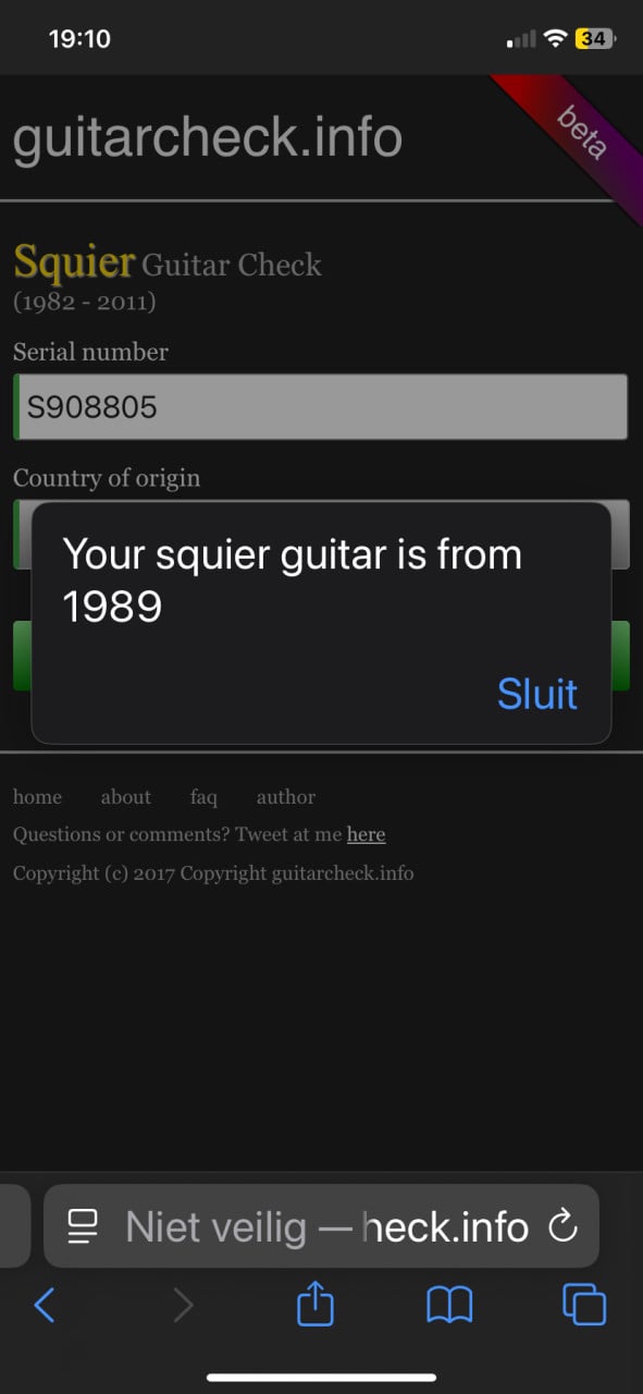 TELECASTER 1989  Vintage Squier by Fender