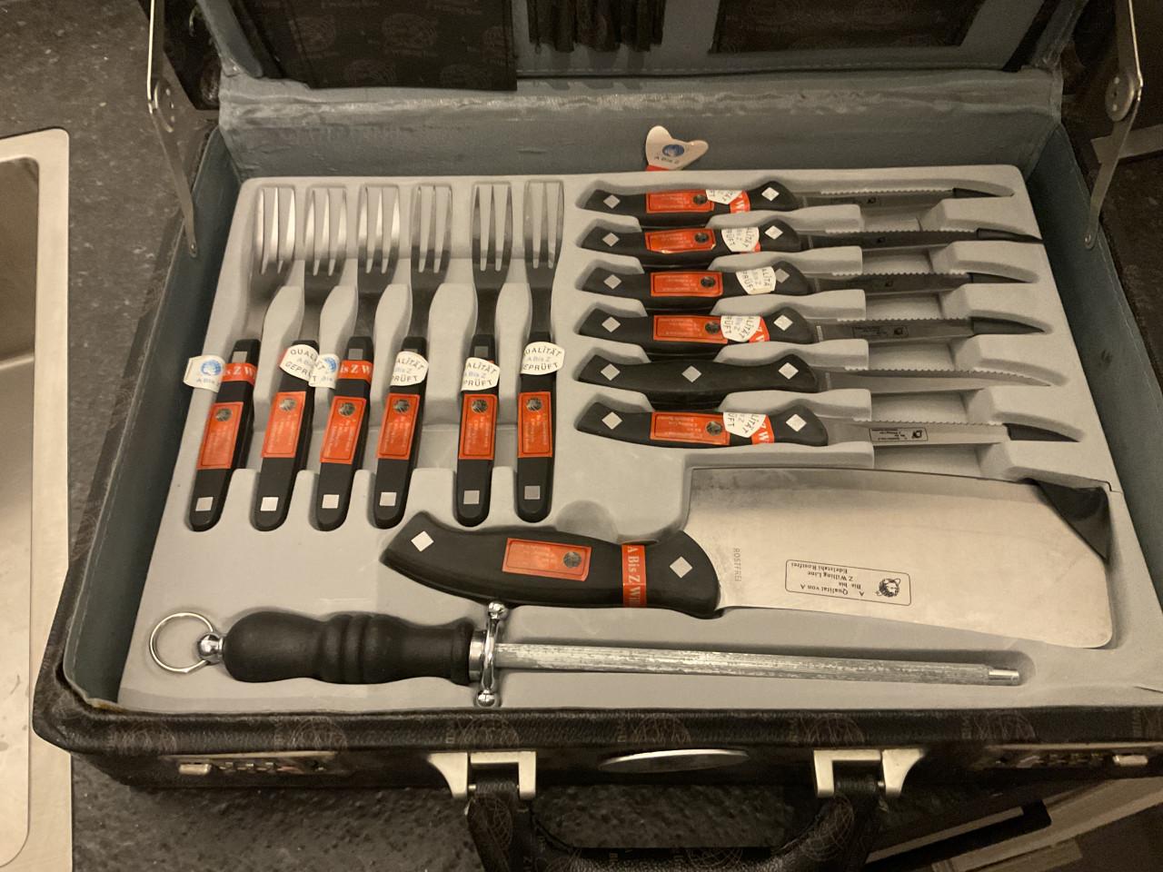 Luxe messenset in koffer.