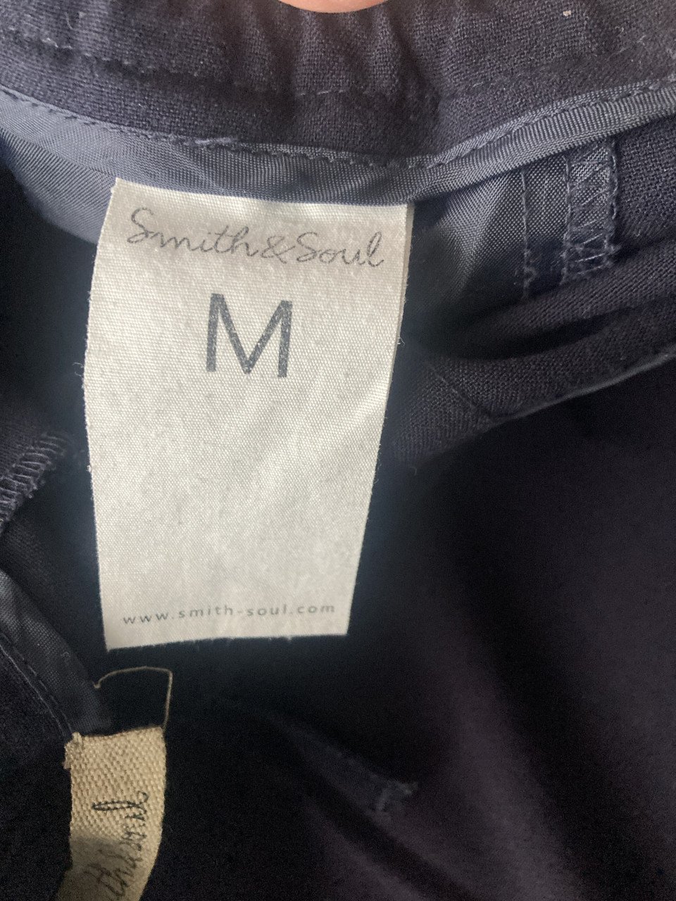 7/8 donkerblauwe broek met bies