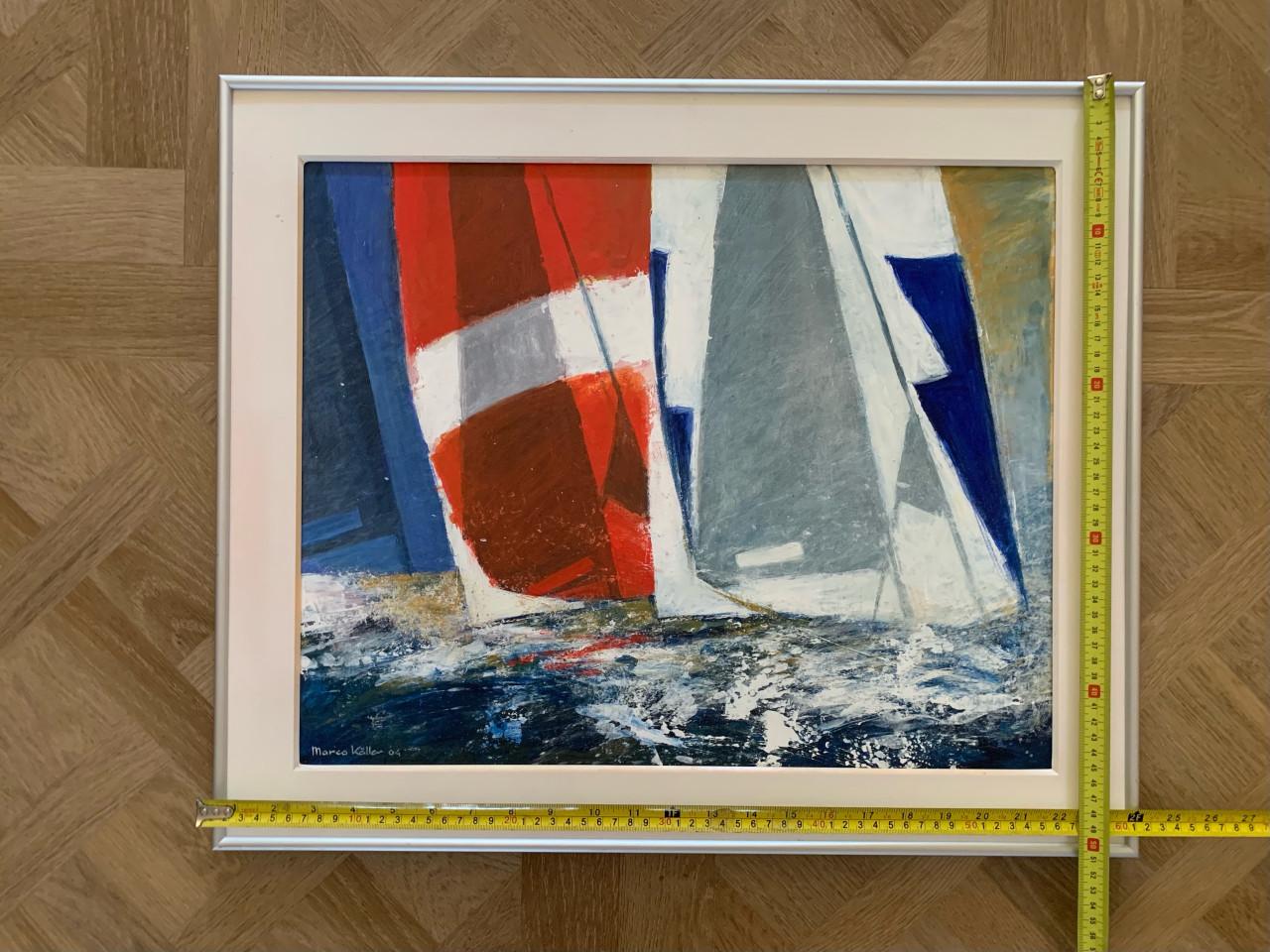 4 originele nautische schilderijen van Marco Kaller