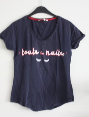 Donkerblauw t-shirt maat xs