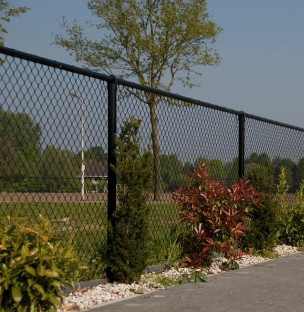 Harmonicagaas Zwart Hoogte 2.00 m. Lengte 16.00 m.