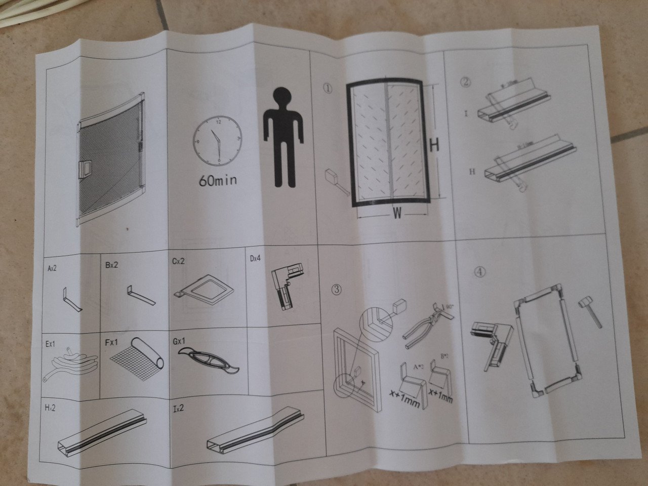 Raam hor 100 x 150  ( nieuw ) op maat te maken!
