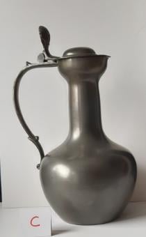 Tinnen kannen met deksel,  4 verschillende modellen