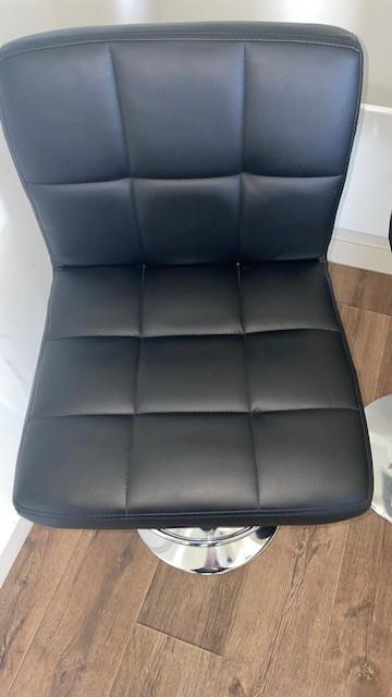 2 Luxe barkrukken, zwart/chroom