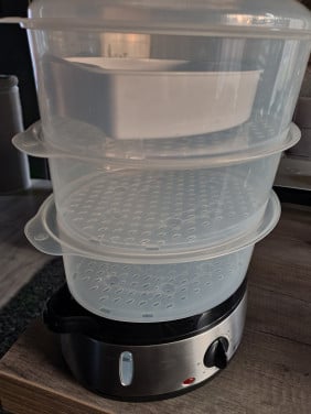 Zgan grote RVS Russell Hobbs Cook Home-stoomkoker en slowcooker...