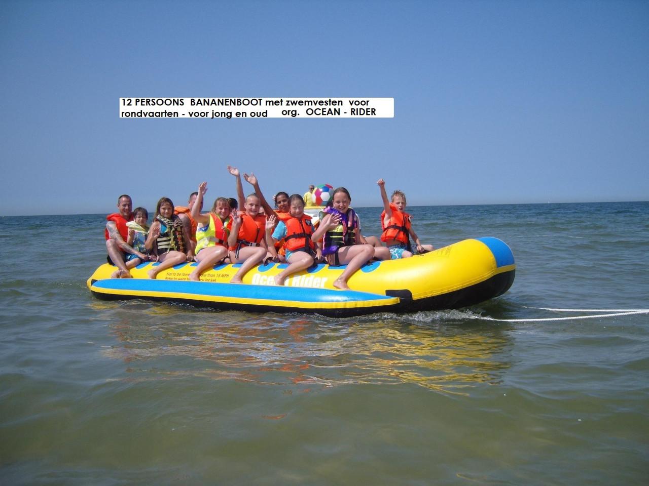 BANANEN BOOT voor max 12 personen Rondvaart -Org.Ocean Rider