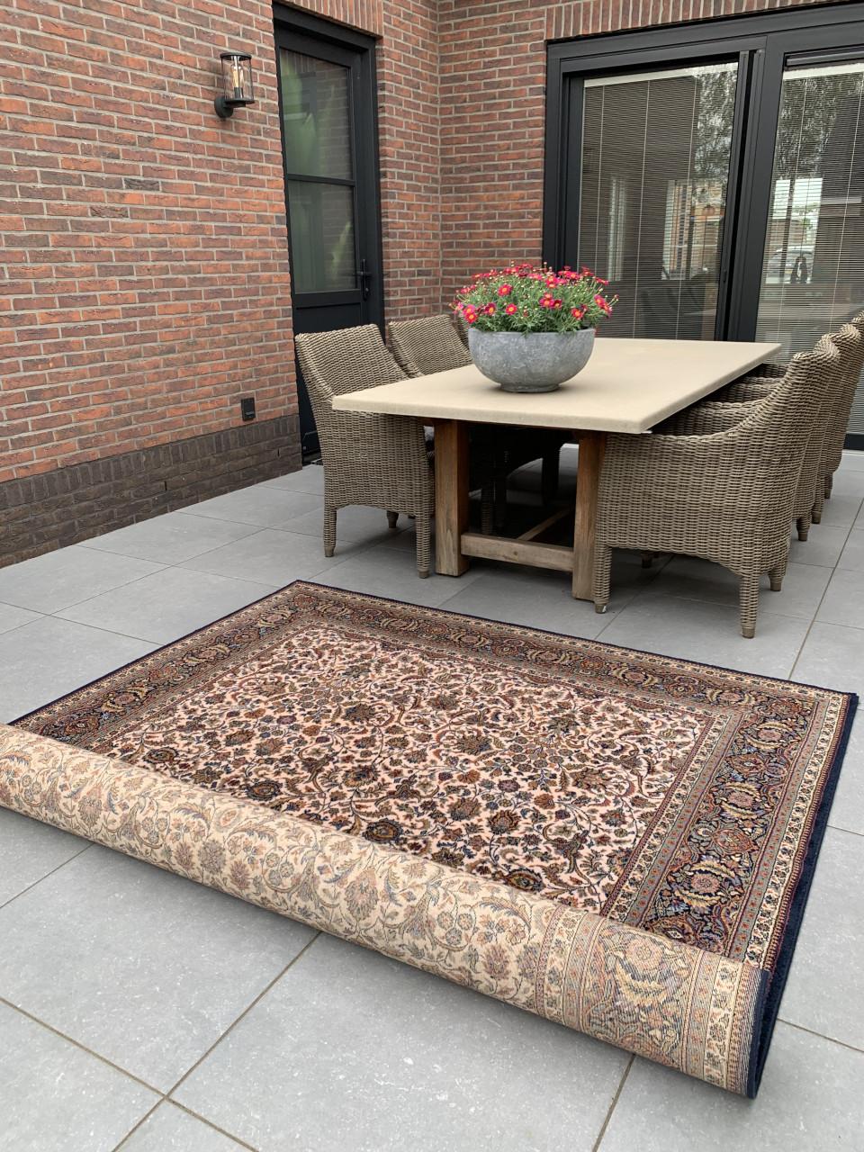 ✨Schitterend Sfeervol Donkerblauw Vintage Vloerkleed Zuiver Scheerwol ✨