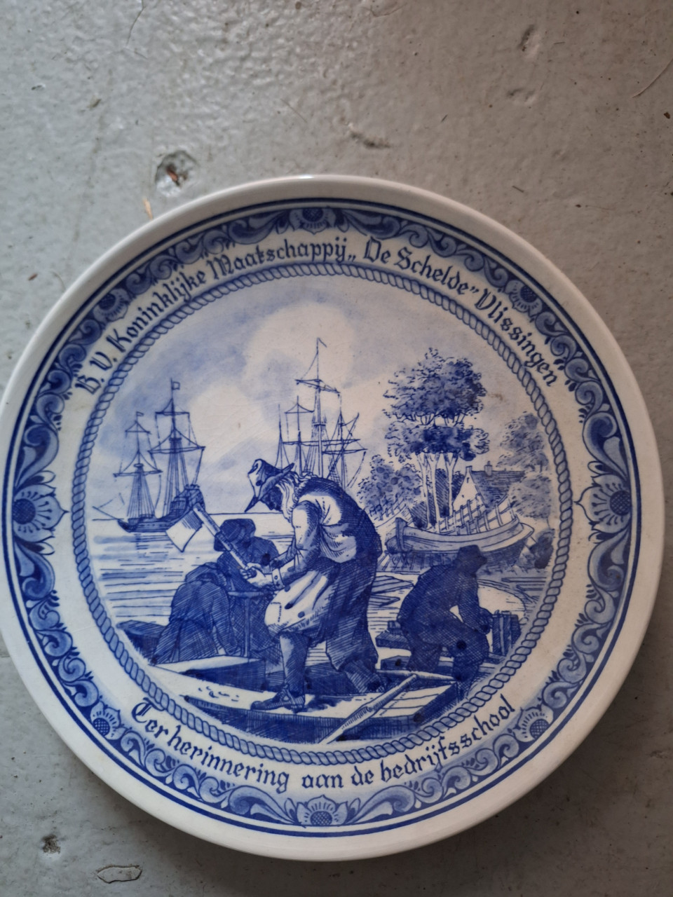 Delfsblauw herinneringsbord