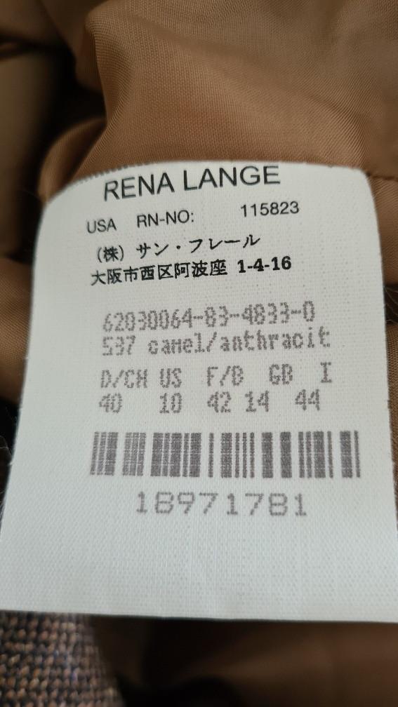 RENA LANGE: Nieuw klassiek bruine tweed jurkje maat 40 € 1.140,–