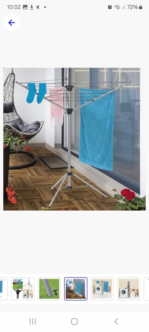 Droogmolen opvouwbaar met voet super handig voor op de camping
