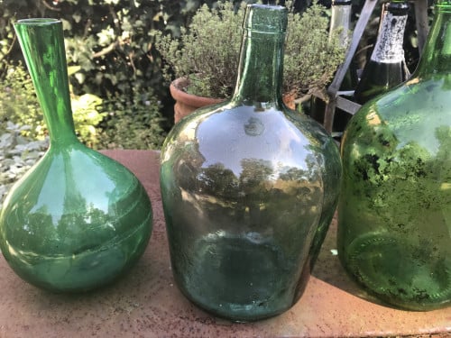 Grote glazen flessen,vintage