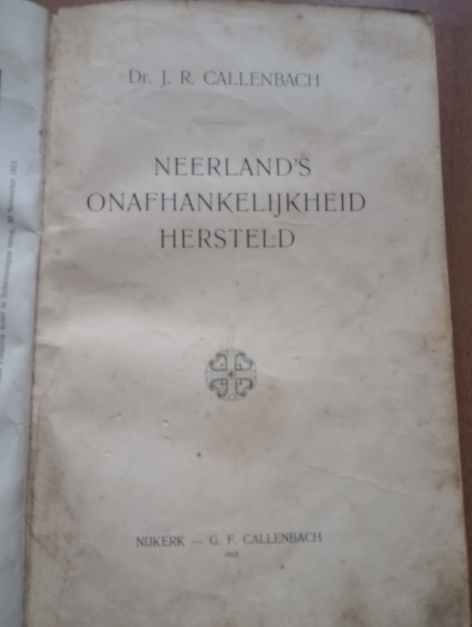Boek uit 1913
