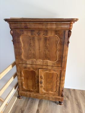 Antieke Biedermeier Secretaire Ladekast Klepkast