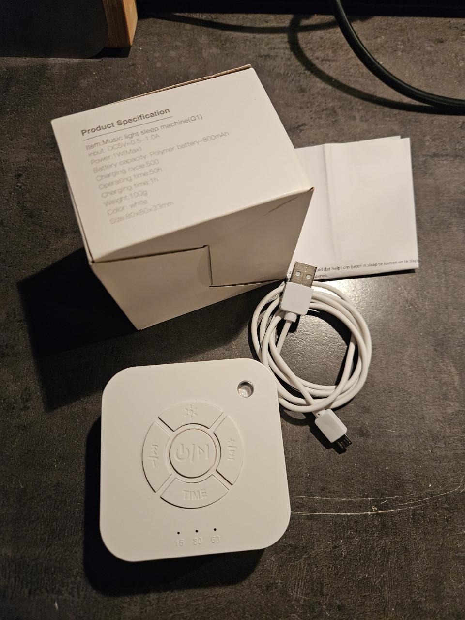 Zgan witte ruis slaapgeluidmachine met 9 rustgevende tonen