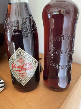 Vintage Coca Cola flessen 2 st.