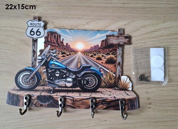 Houten Sleutelhangers met Harley's Voor Aan de Muur