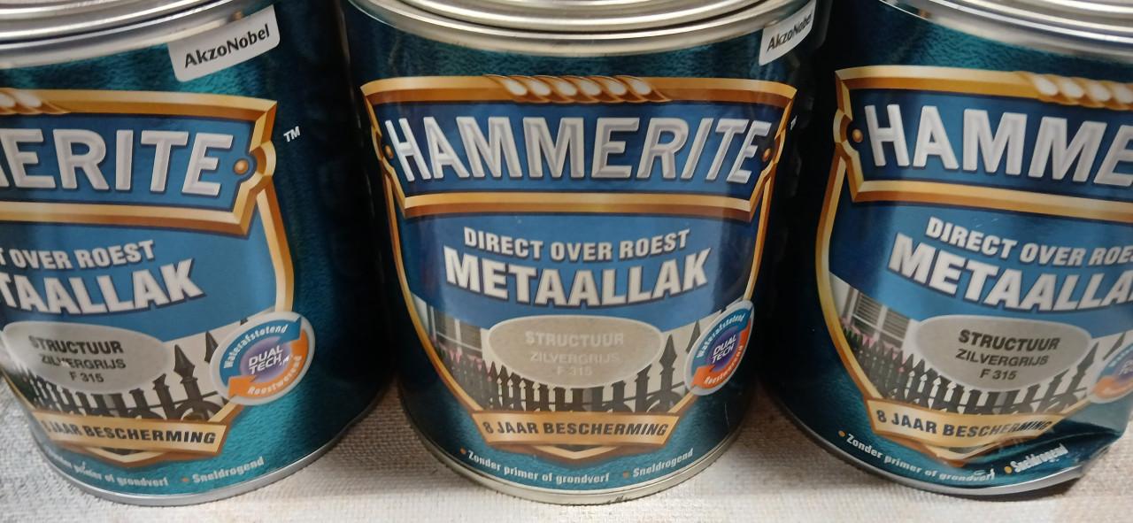 Hammerite metaallak diverse kleuren 0.75ltr