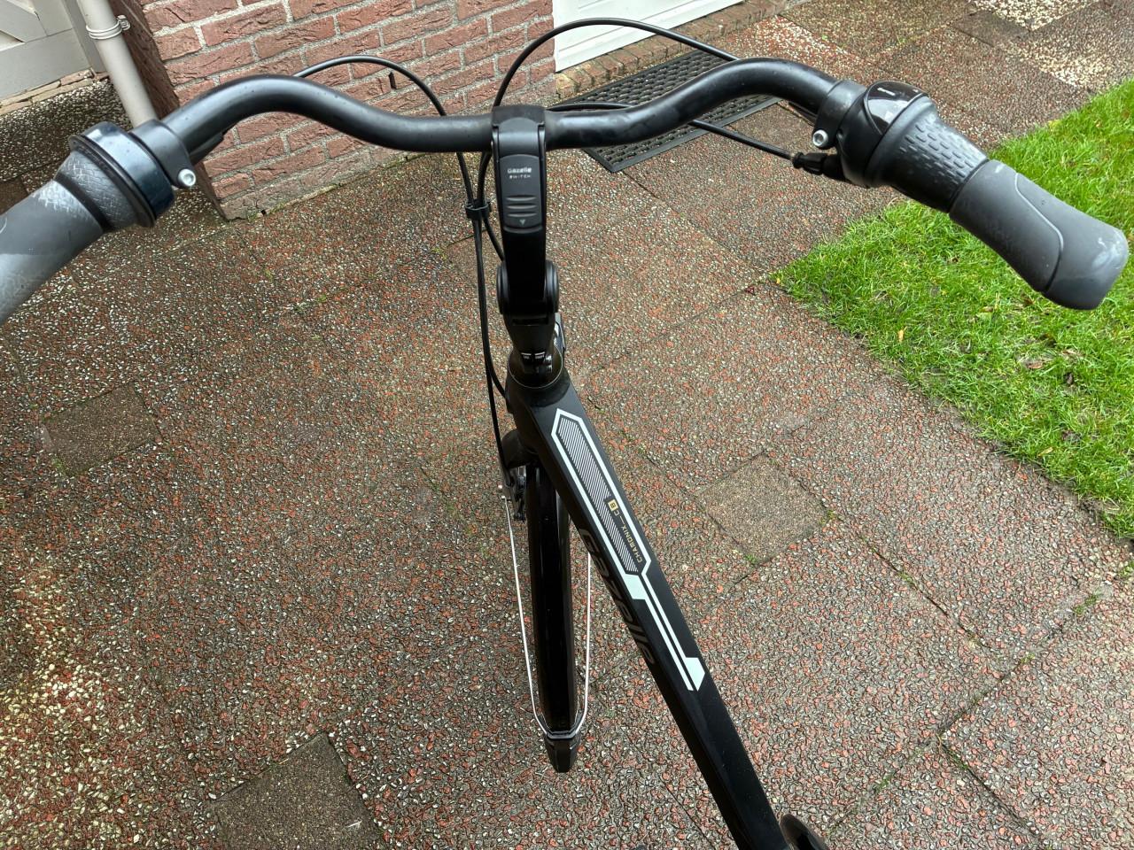 Gazelle Chamonix C8, framemaat 57 cm, met dubbele fietstas  8 versnellingen