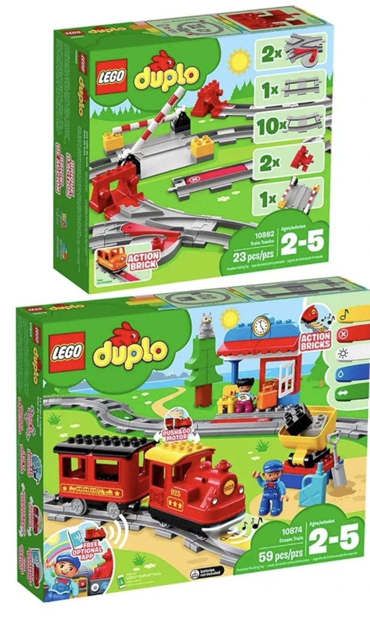 Duplo trein  en extra rails