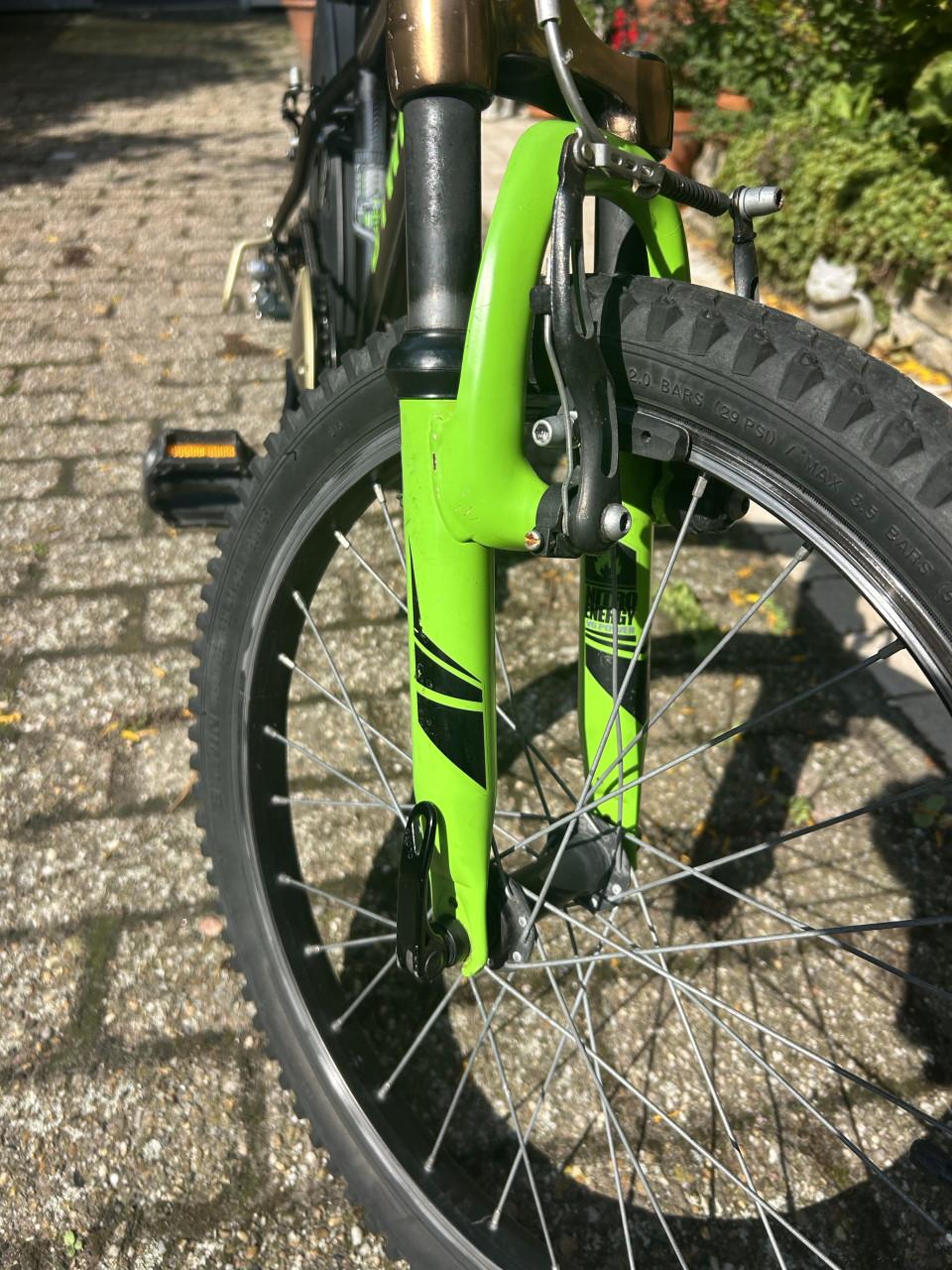 Jongensfiets Mountainbike B-Twin 6 speed, velgremmen. GOED!!