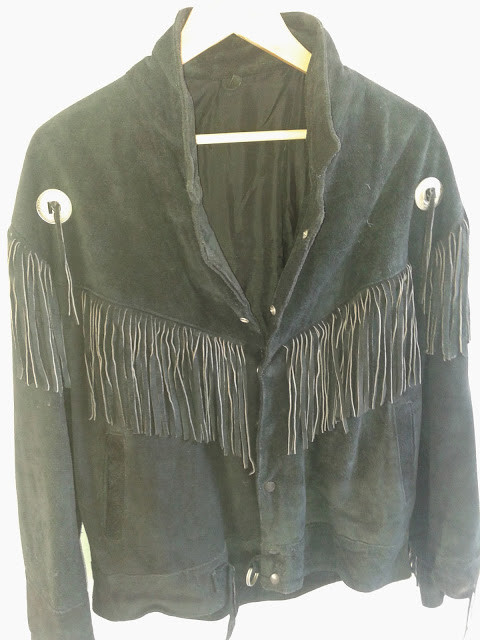 Daim leder vest.