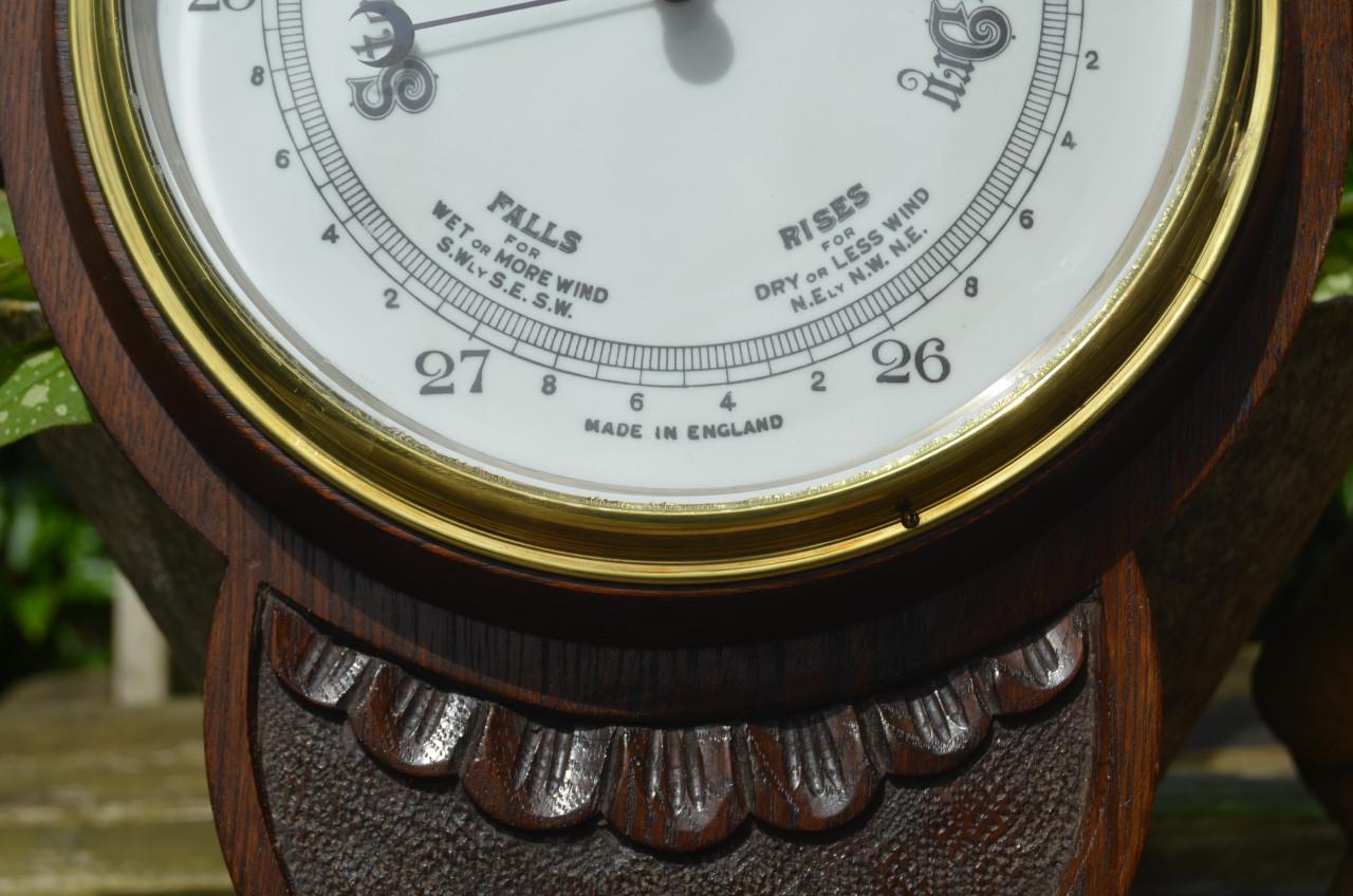 Grote Antieke Engelse Banjo Barometer