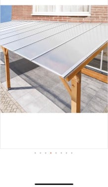 Compleet polycarbonaat afdak nieuw.