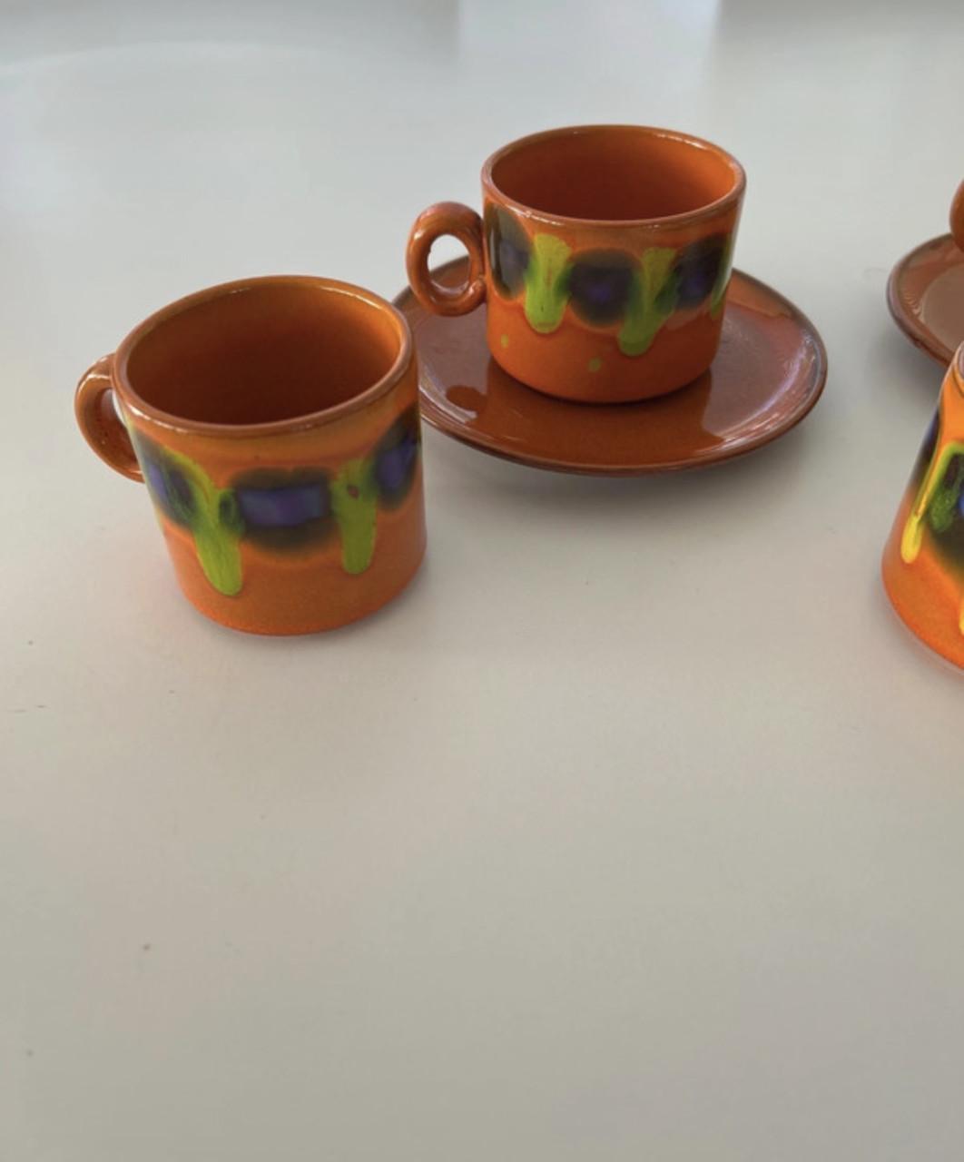 Kop en schotel 9 stuks vintage stijl