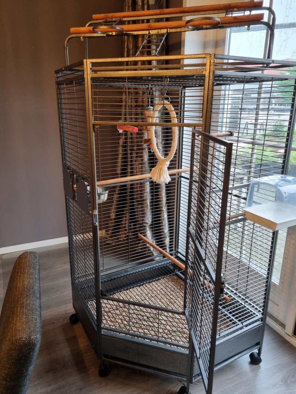 Te koop: Papegaaienkooi hoek model