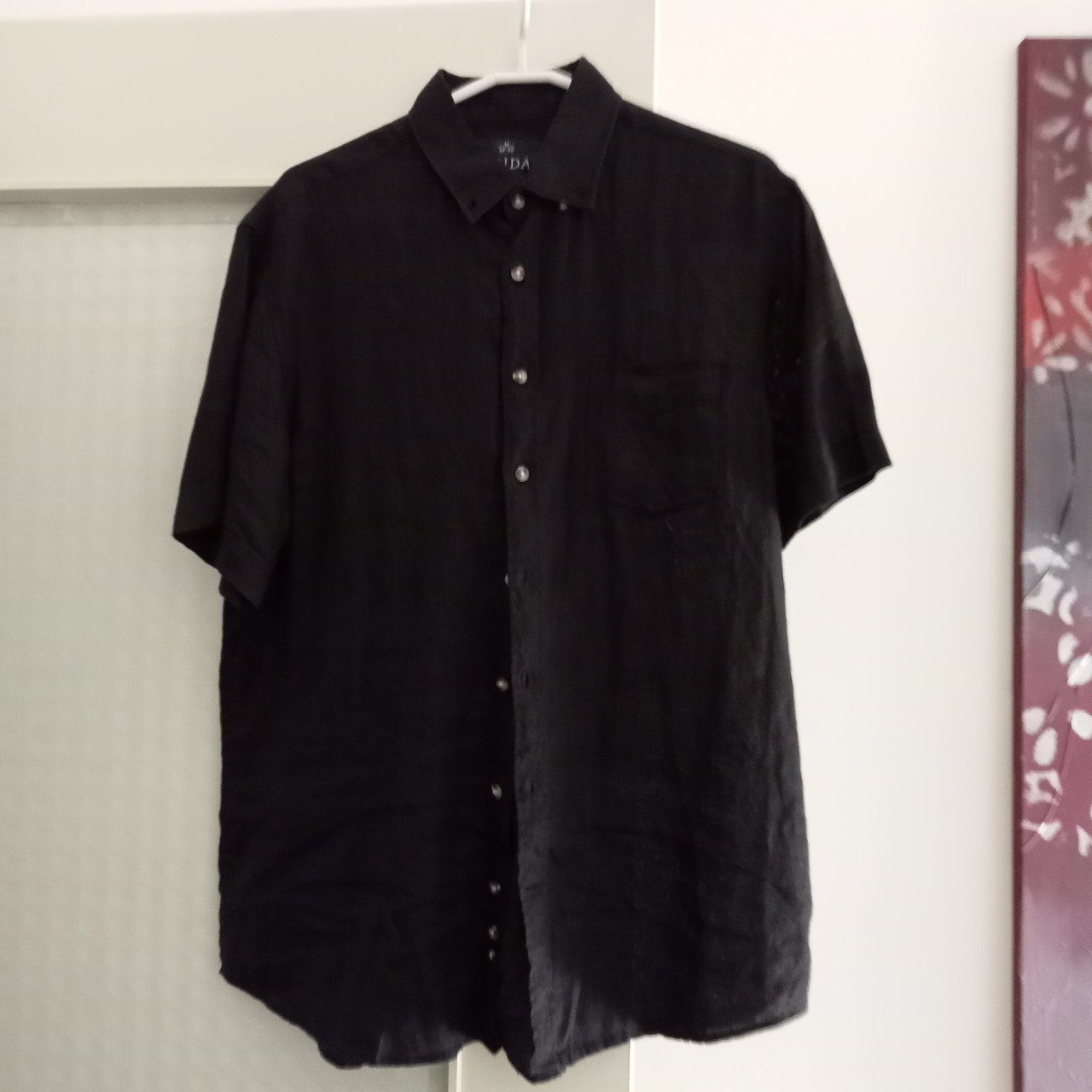 Nieuwe kleding, zomer blouse,s voor mannen, zwarte spijkerstof, etc.maat 40