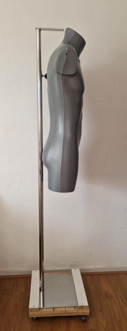 Paspop torso man met metalen verstelbare standaard