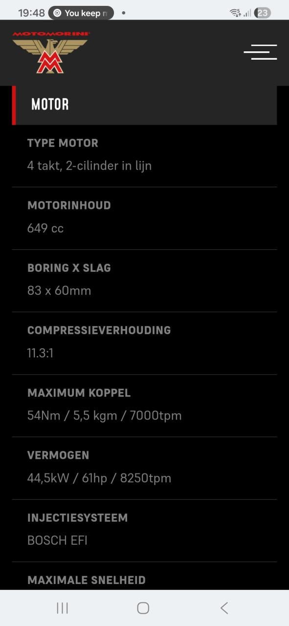 Moto Morini Seiemezzo Scrambler 2024