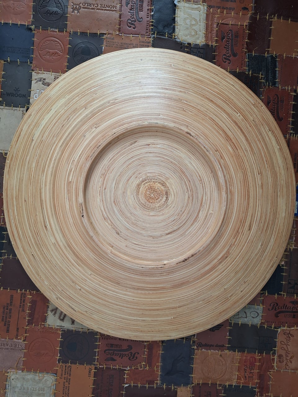 Houten schaal 40 cm doorsnede